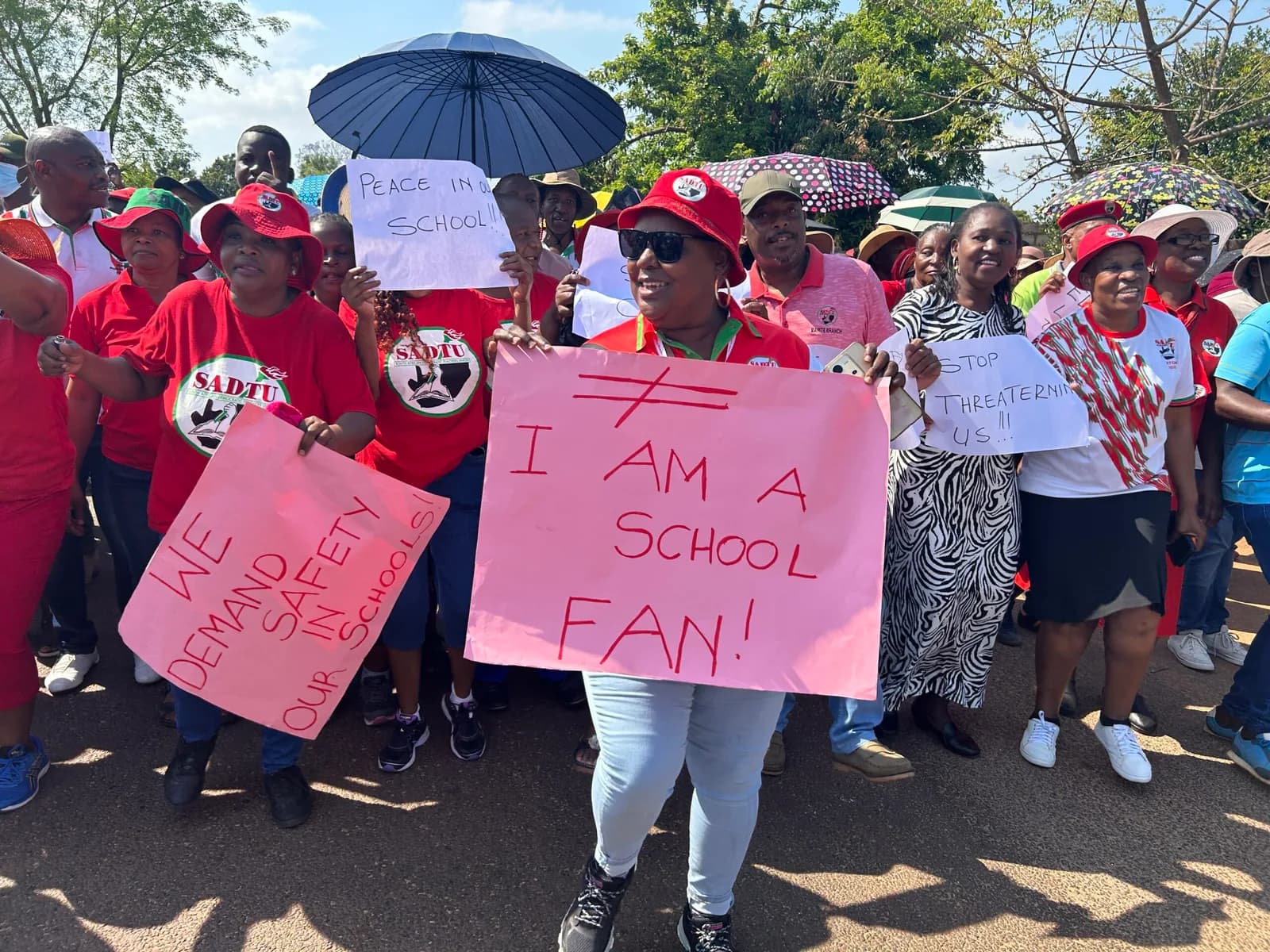 Marite teachers take their anger to the streets